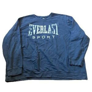 Everlast Sweatshirt Men 4XL Blue Crew Neck Pullover Athletic Casual Gym